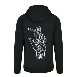 Hoodie met hogere hand