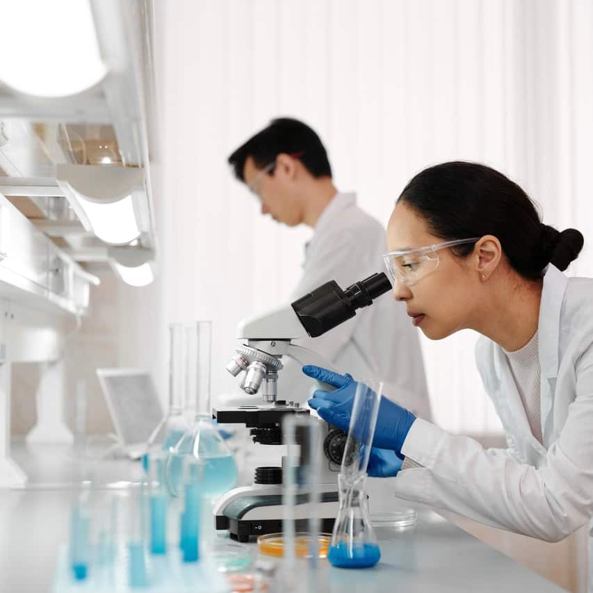 doctors looking into science