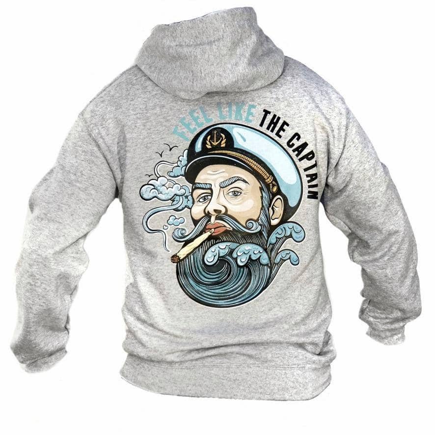 El Capitan wave beard hoodie from behind
